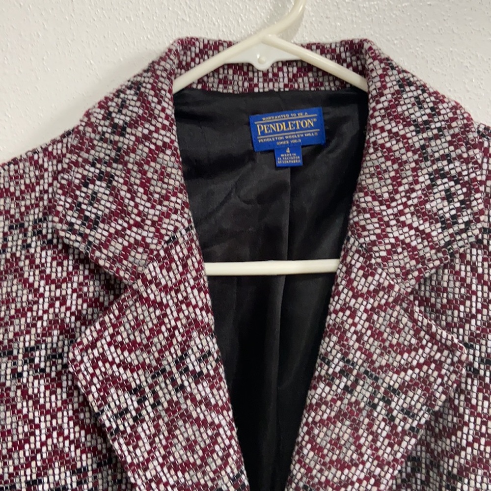 Pendleton Diamond Patterned Blazer - image 2